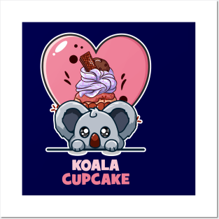 Cute koala cupcake Posters and Art